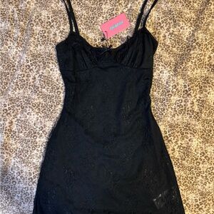 Edikted Black Lace Bodycon Dress